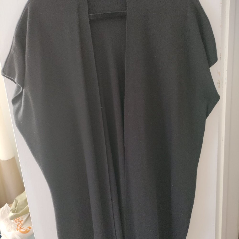 Women's Black Shawl Vest